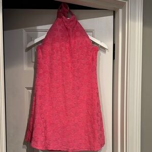 Pink Lily Halter Neck Pink Jumpsuit